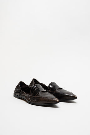Soft Loafer Grace | Mud Green Patent Nappa Leather
