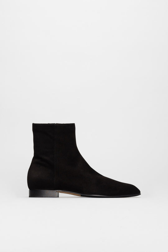 Zip Boot Zoe | Deep Black Soft Suede