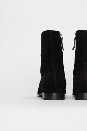 Zip Boot Zoe | Deep Black Soft Suede