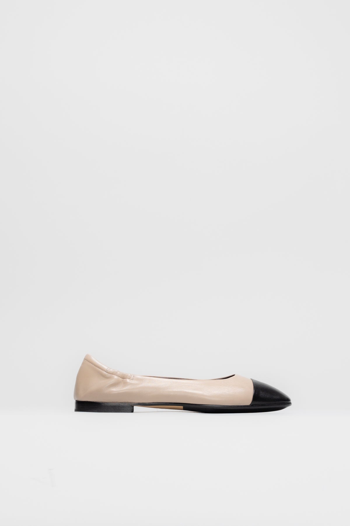 Ballet Flat Giorgia | Beige Black Nappa Leather