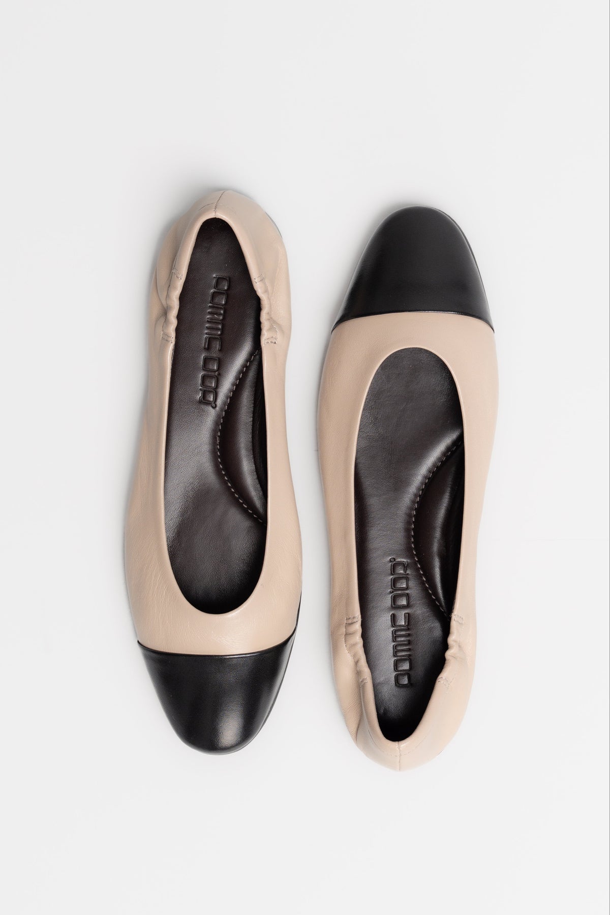 Ballet Flat Giorgia | Beige Black Nappa Leather