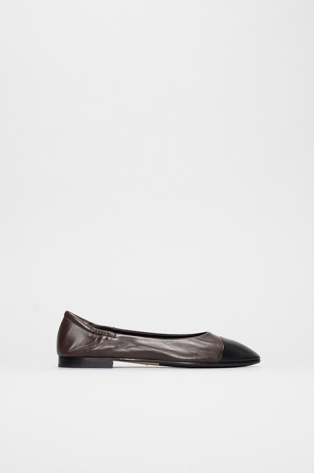 Ballet Flat Giorgia | Brown-Black Nappa Leather