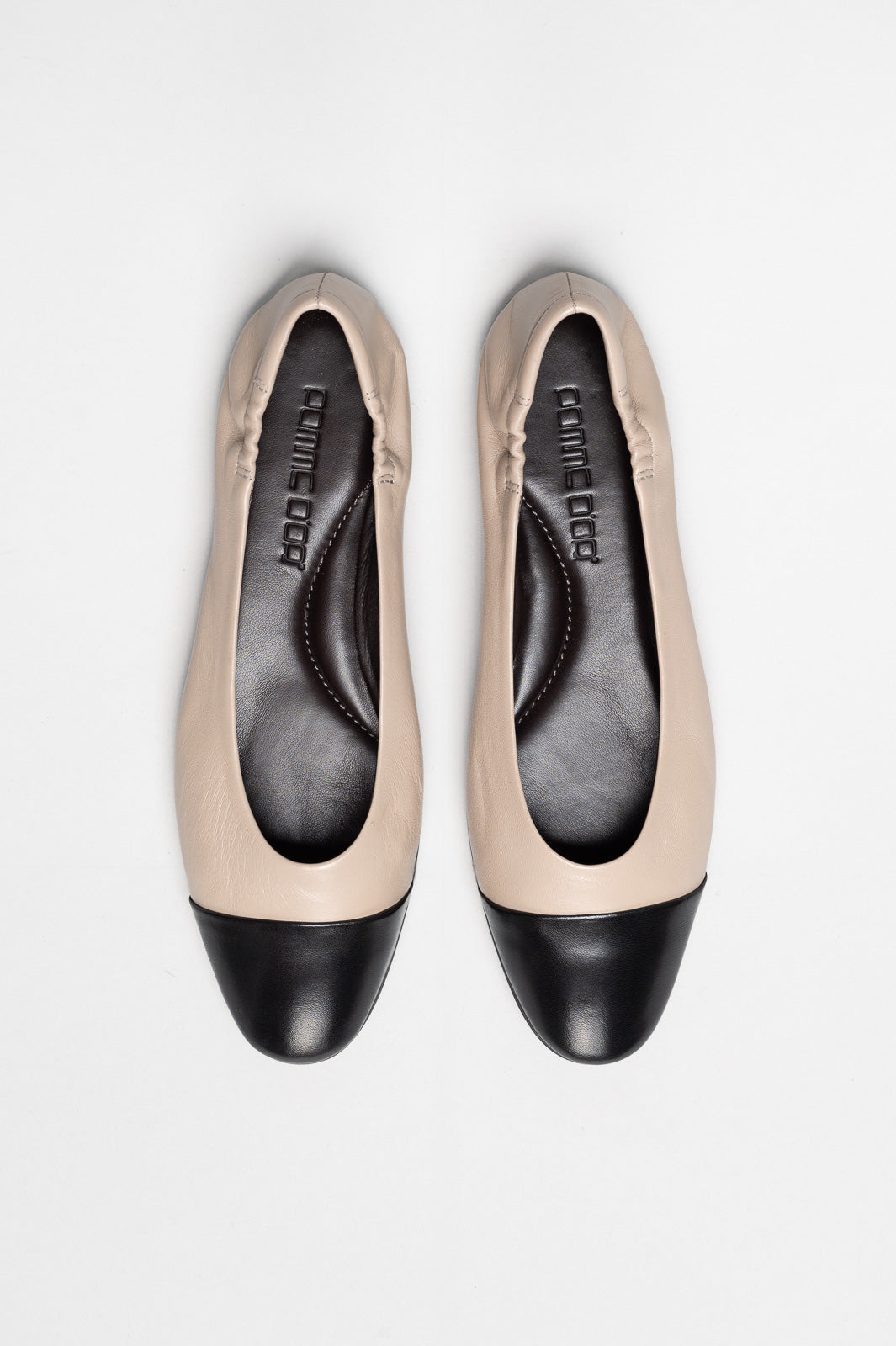 Ballet Flat Giorgia | Beige Black Nappa Leather