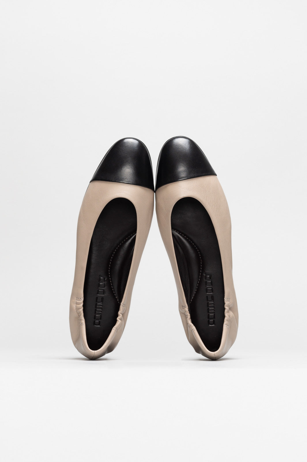 Ballet Flat Giorgia | Beige Black Nappa Leather