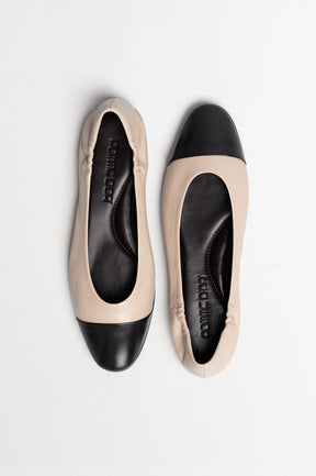 Ballet Flat Giorgia | Beige Black Nappa Leather