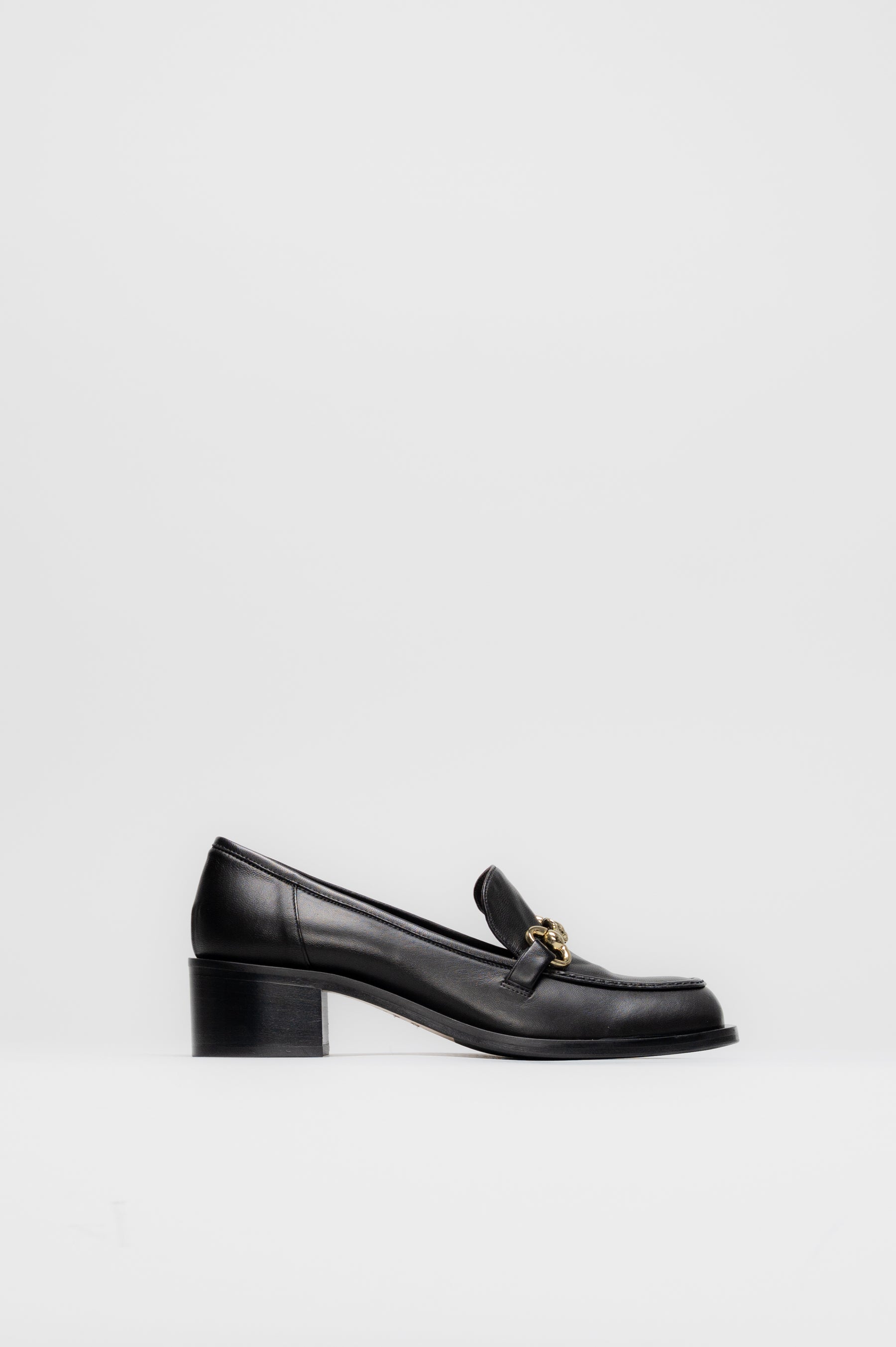 Heeled Loafer  | Noble Black Nappa Leather