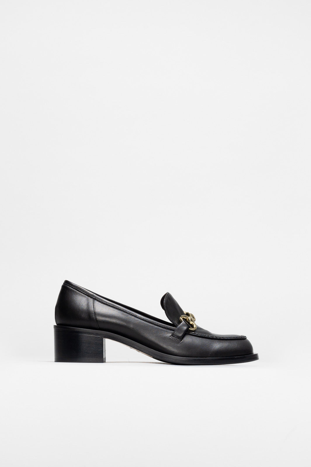 Heeled Loafer  | Noble Black Nappa Leather