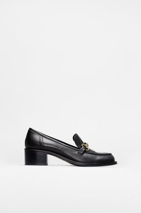 Heeled Loafer  | Noble Black Nappa Leather