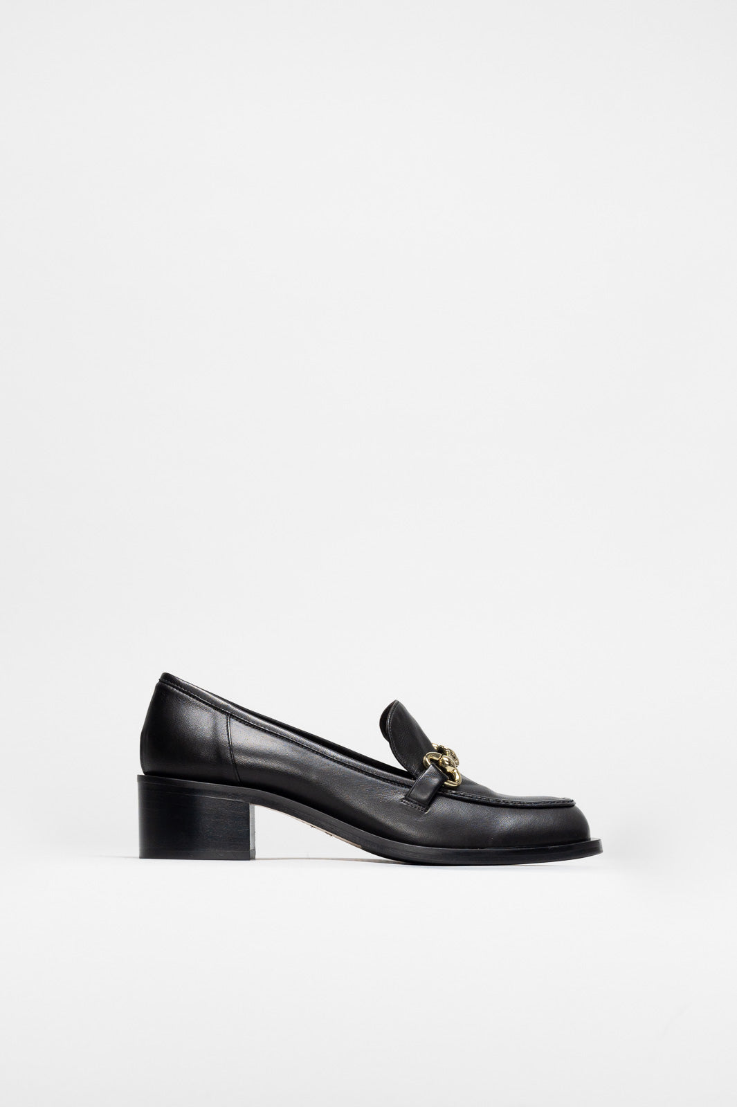 Heeled Loafer  | Noble Black Nappa Leather