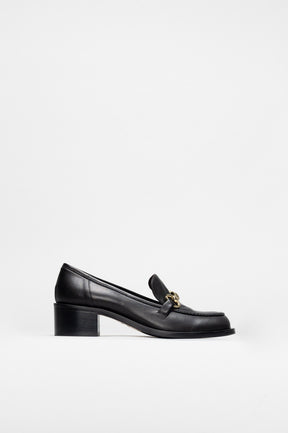 Heeled Loafer  | Noble Black Nappa Leather