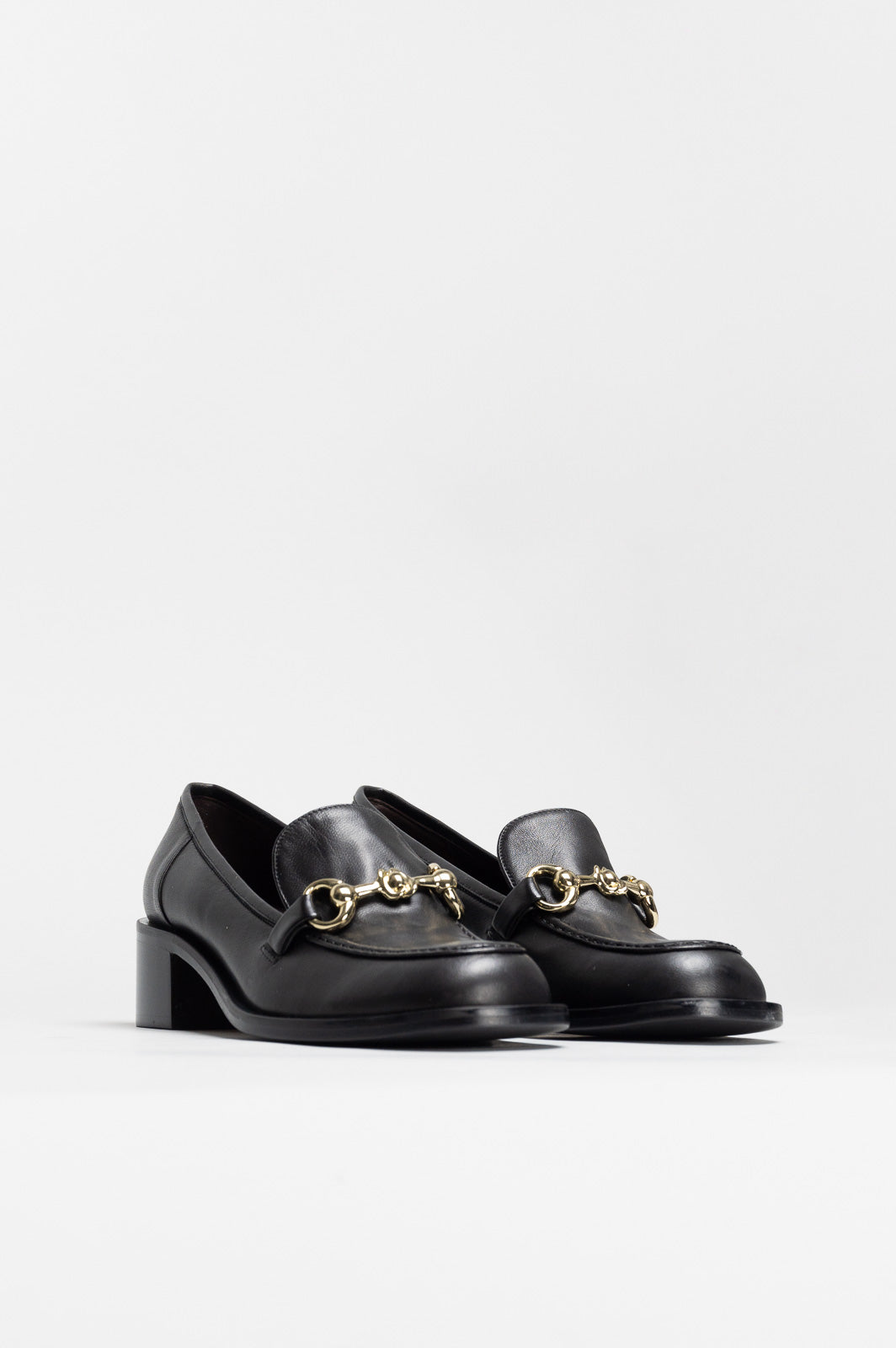 Heeled Loafer  | Noble Black Nappa Leather