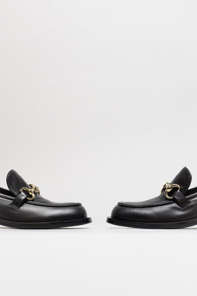 Heeled Loafer  | Noble Black Nappa Leather