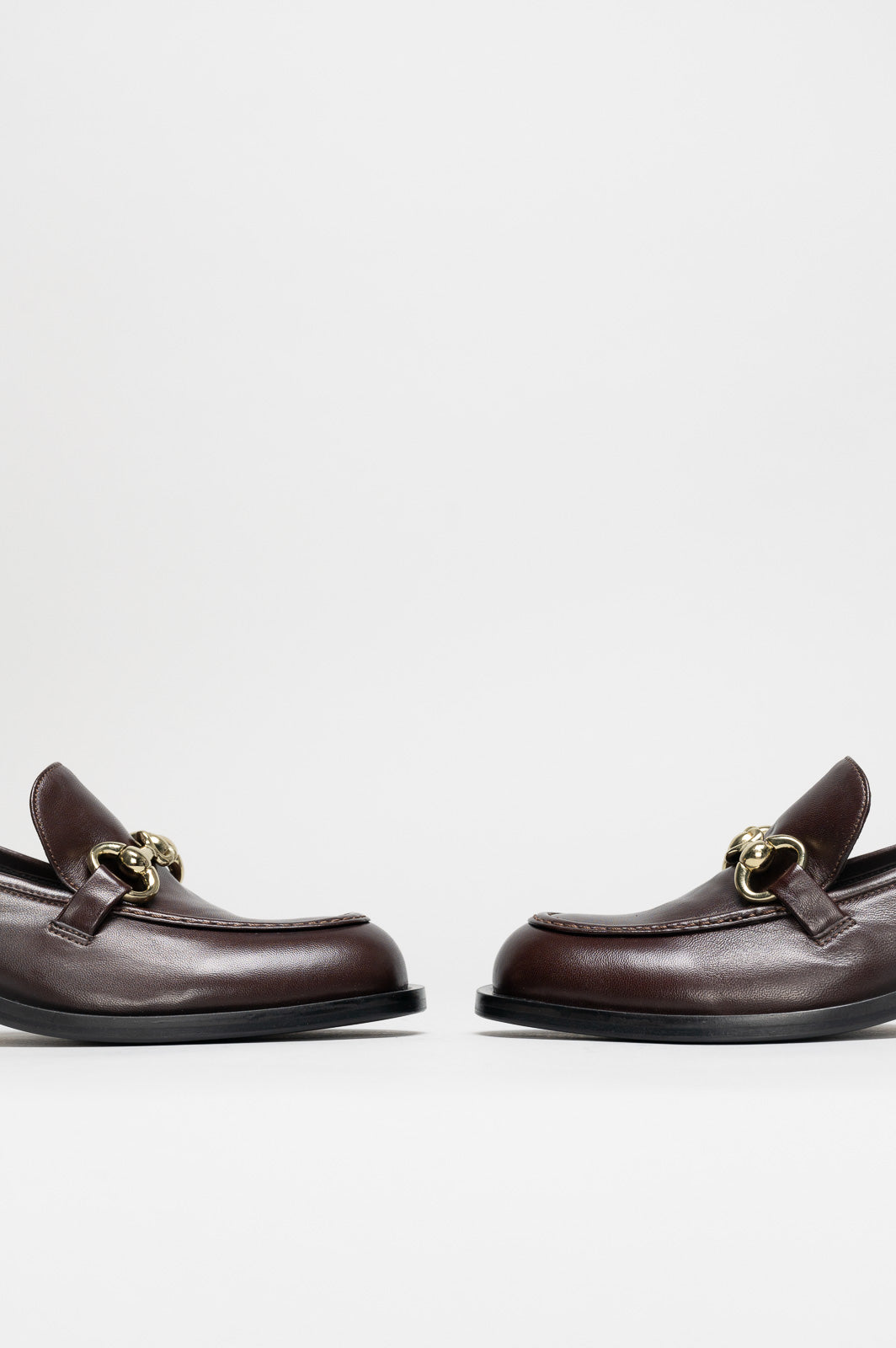Heeled Loafer  | Chocolate Brown Nappa Leather