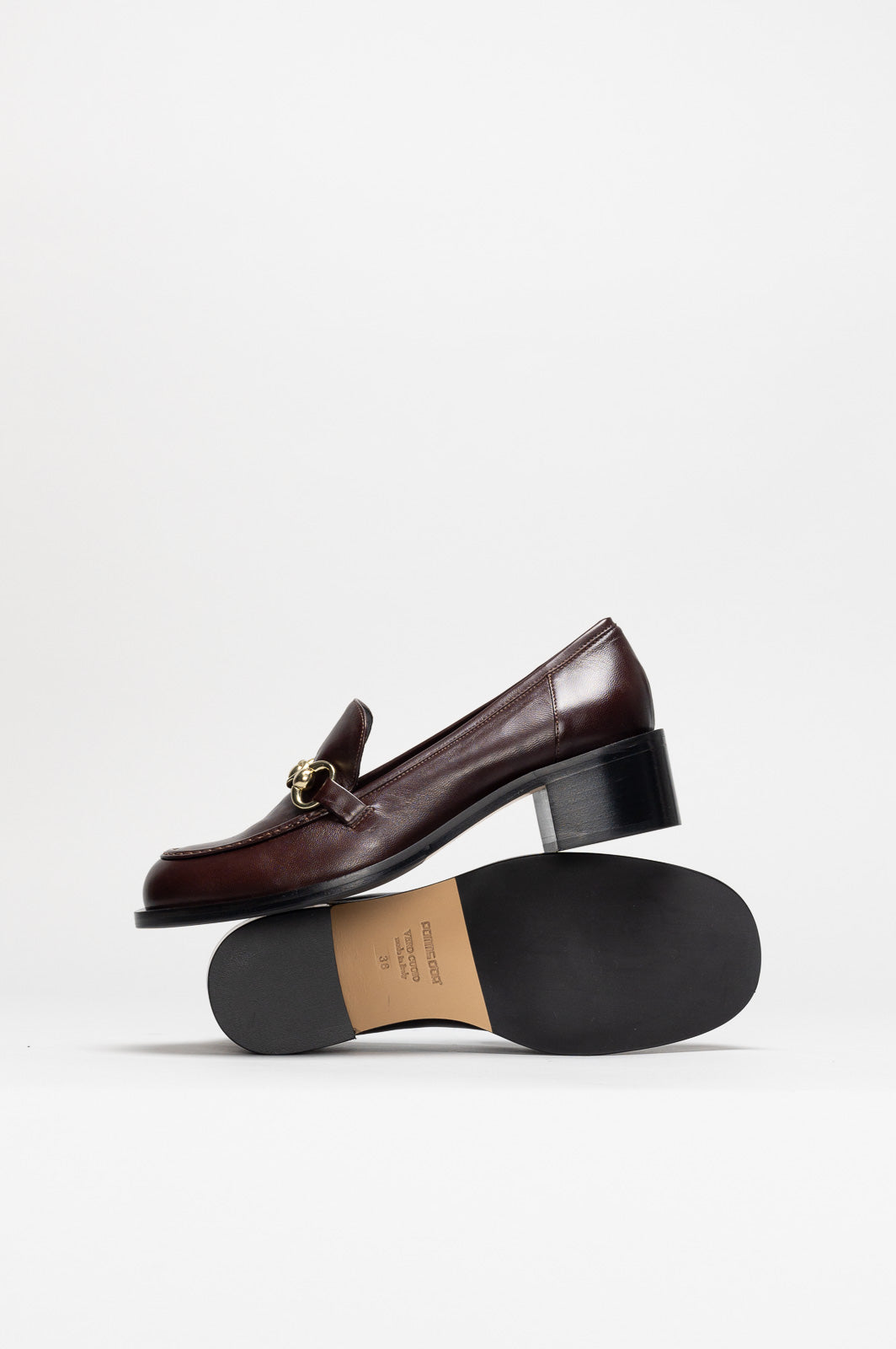 Heeled Loafer  | Chocolate Brown Nappa Leather