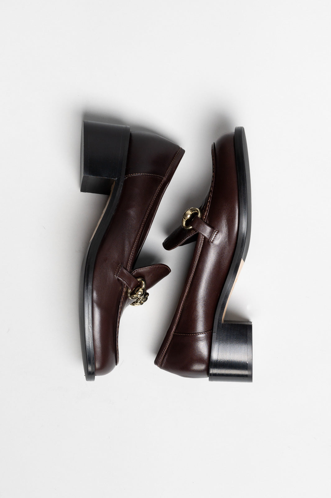 Heeled Loafer  | Chocolate Brown Nappa Leather