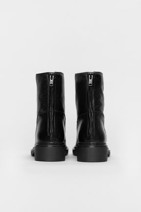 Zipper Boot Moplene | Deep Black Calf Leather
