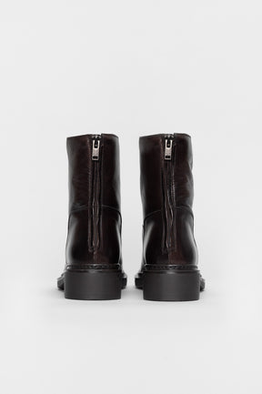 Zipper Boot Moplene | Coffee Brown Calf Leather