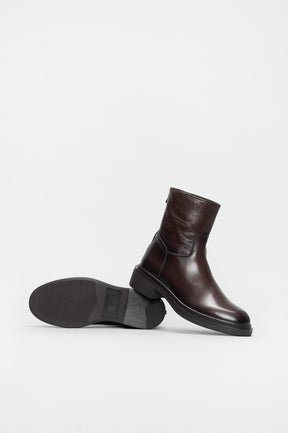 Zipper Boot Moplene | Coffee Brown Calf Leather