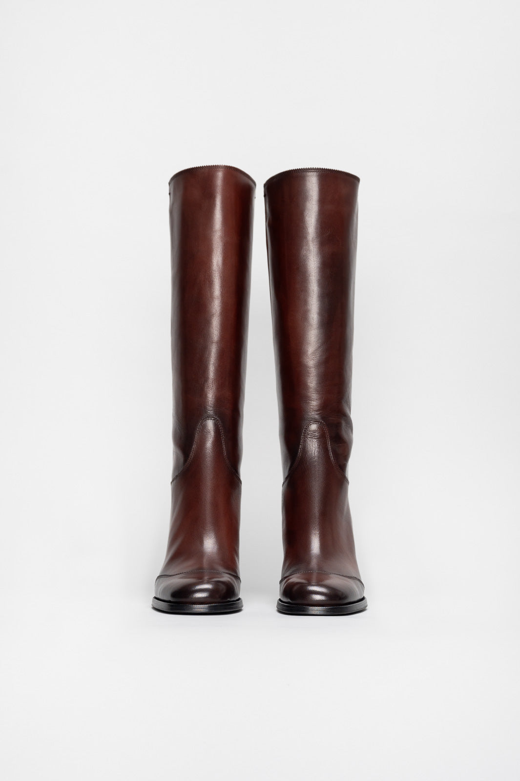 Heeled High Boot Kuma | Burnt Cognac Calf Leather