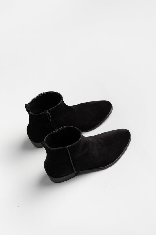 Zip Boot Zoe | Velvet Black Suede