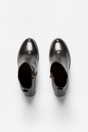 Heeled Boot Layla | Rustic Brown Calf Leather