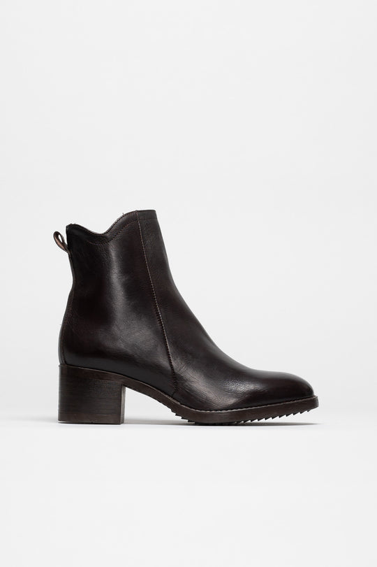Heeled Boot Layla | Rustic Brown Calf Leather