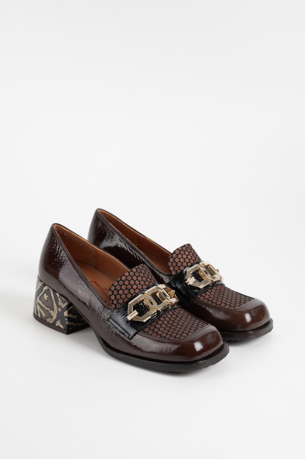 Loafer Pump Boal | Brown Patent Nappa Leather