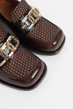 Loafer Pump Boal | Brown Patent Nappa Leather