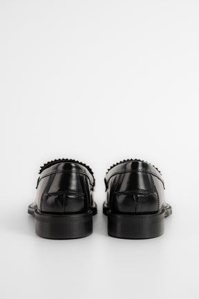 Penny Loafer Zina | Black Abrasivato Leather