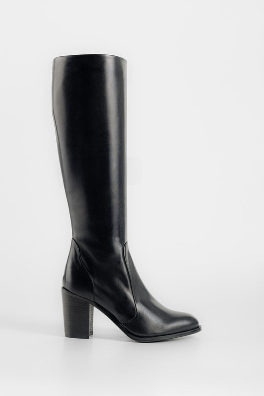 Signature High Boot Viona 8cm | Black Calf Leather