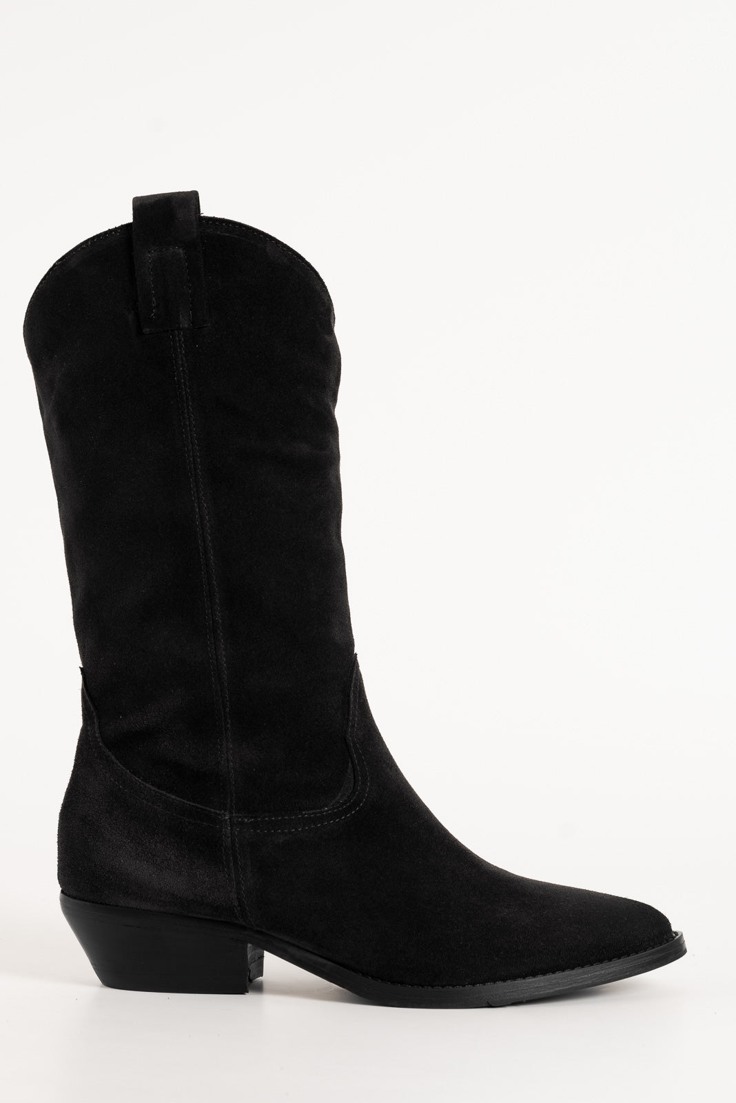 Western Boot Isabelle | Dusty Black Suede