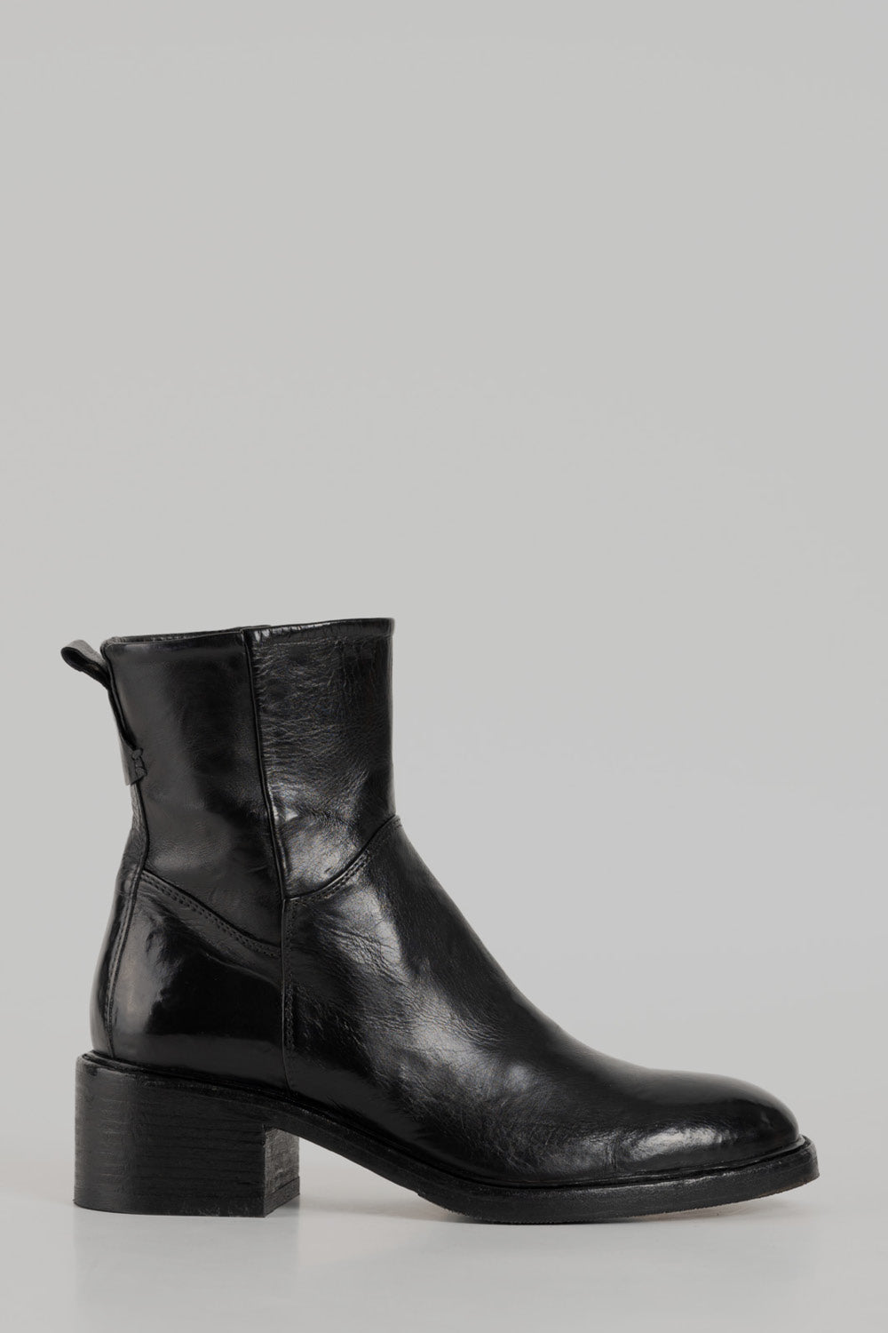 Boot Lara | Black Washed Calf Leather
