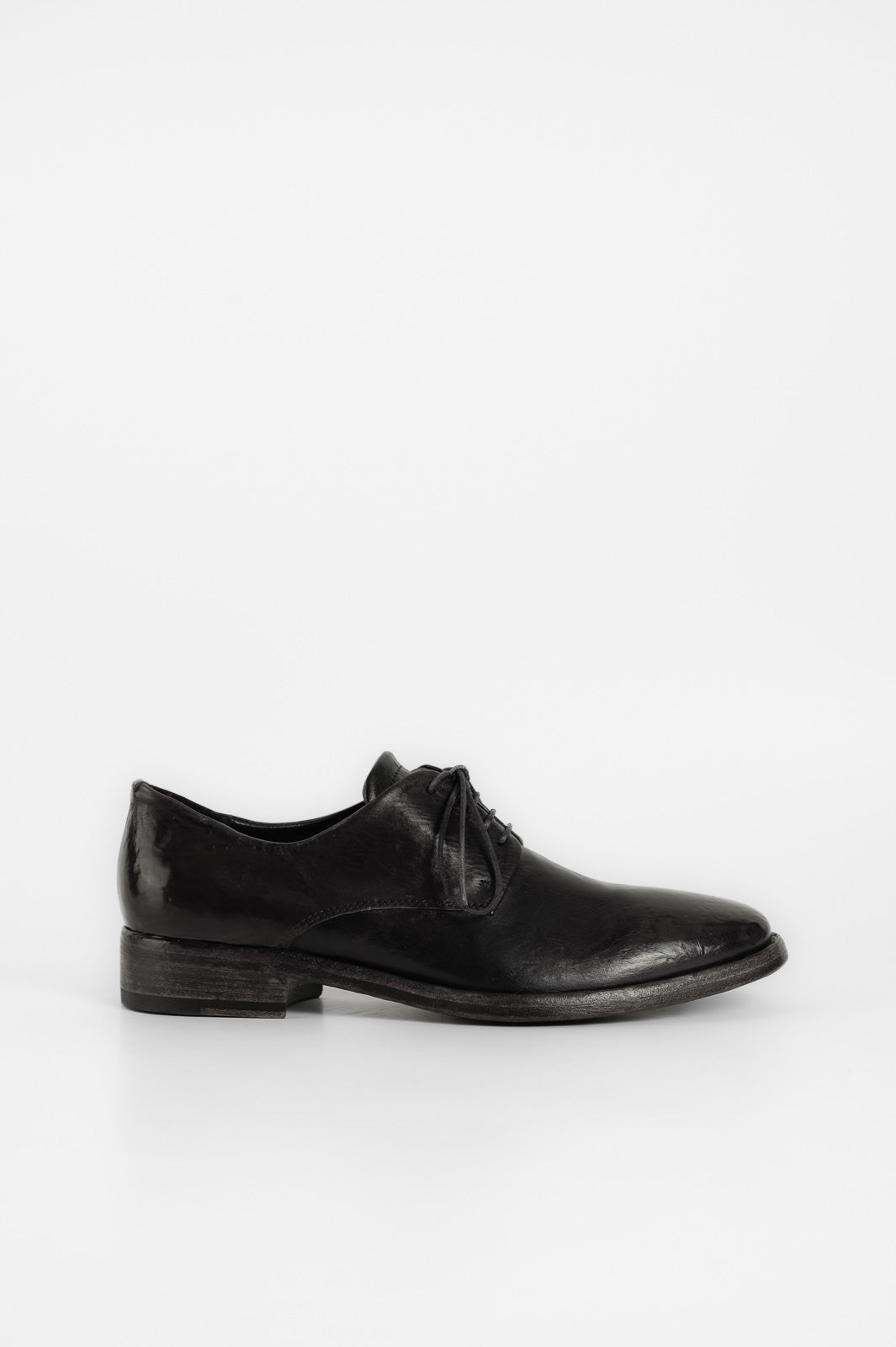 Derby Babette | Black Washed Calf Leather