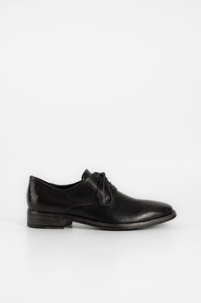Derby Babette | Black Washed Calf Leather
