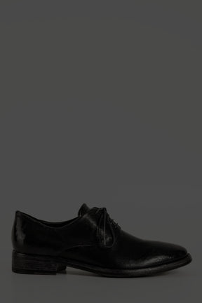 Derby Babette | Black Washed Calf Leather