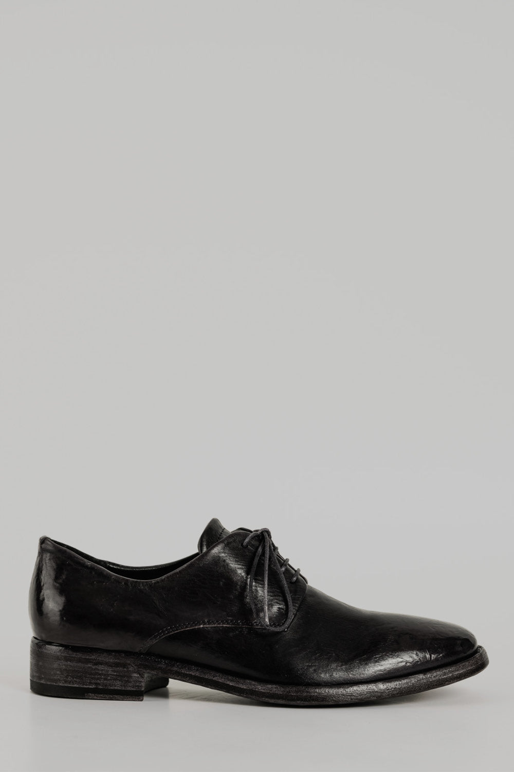Derby Babette | Black Washed Calf Leather