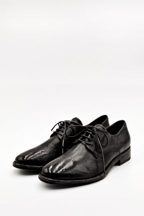 Derby Babette | Black Washed Calf Leather