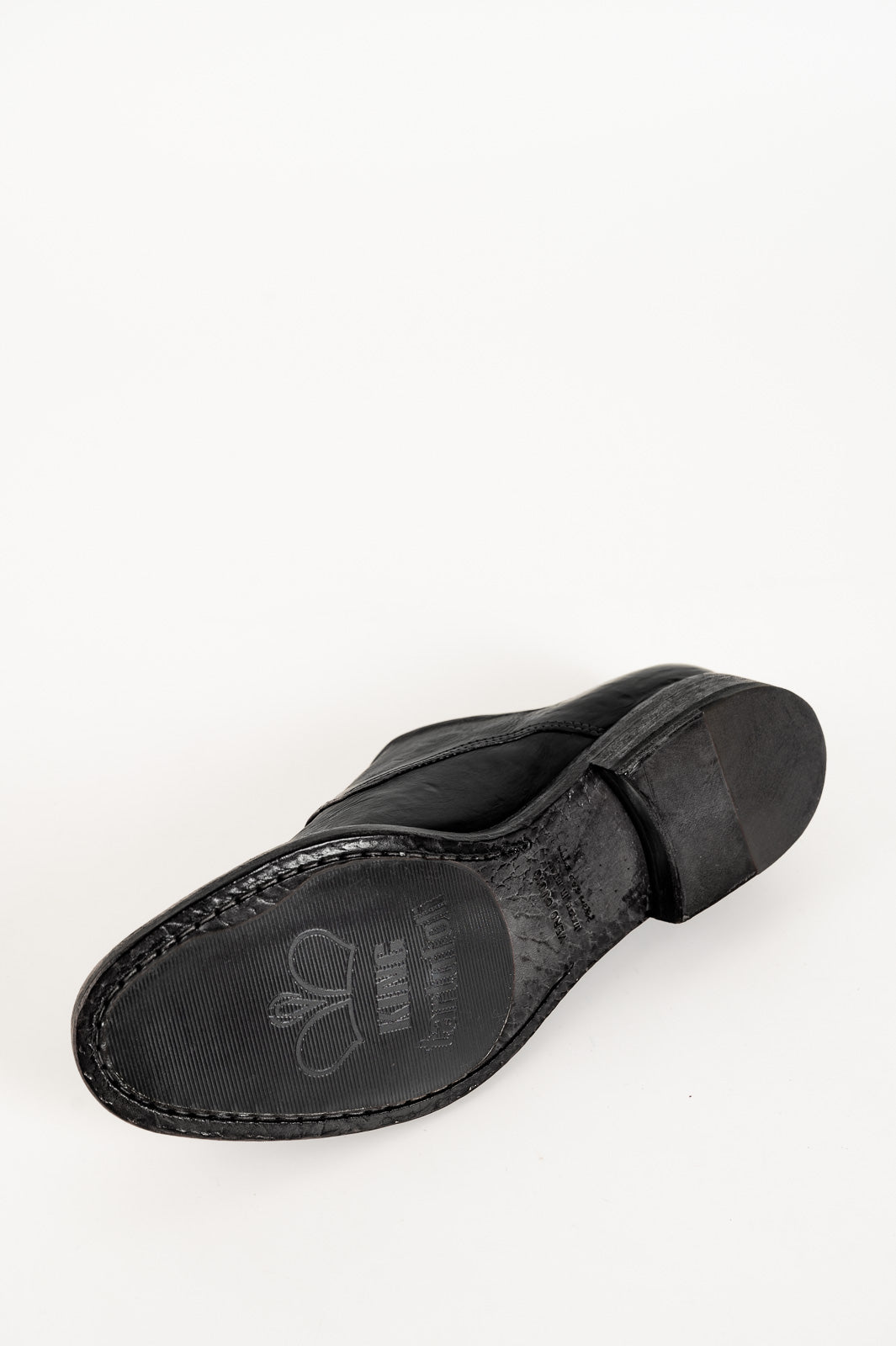 Derby Babette | Black Washed Calf Leather