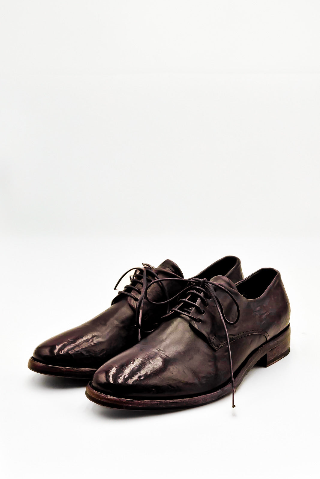 Derby Babette | Brown Washed Calf Leather