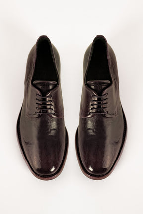 Derby Babette | Brown Washed Calf Leather
