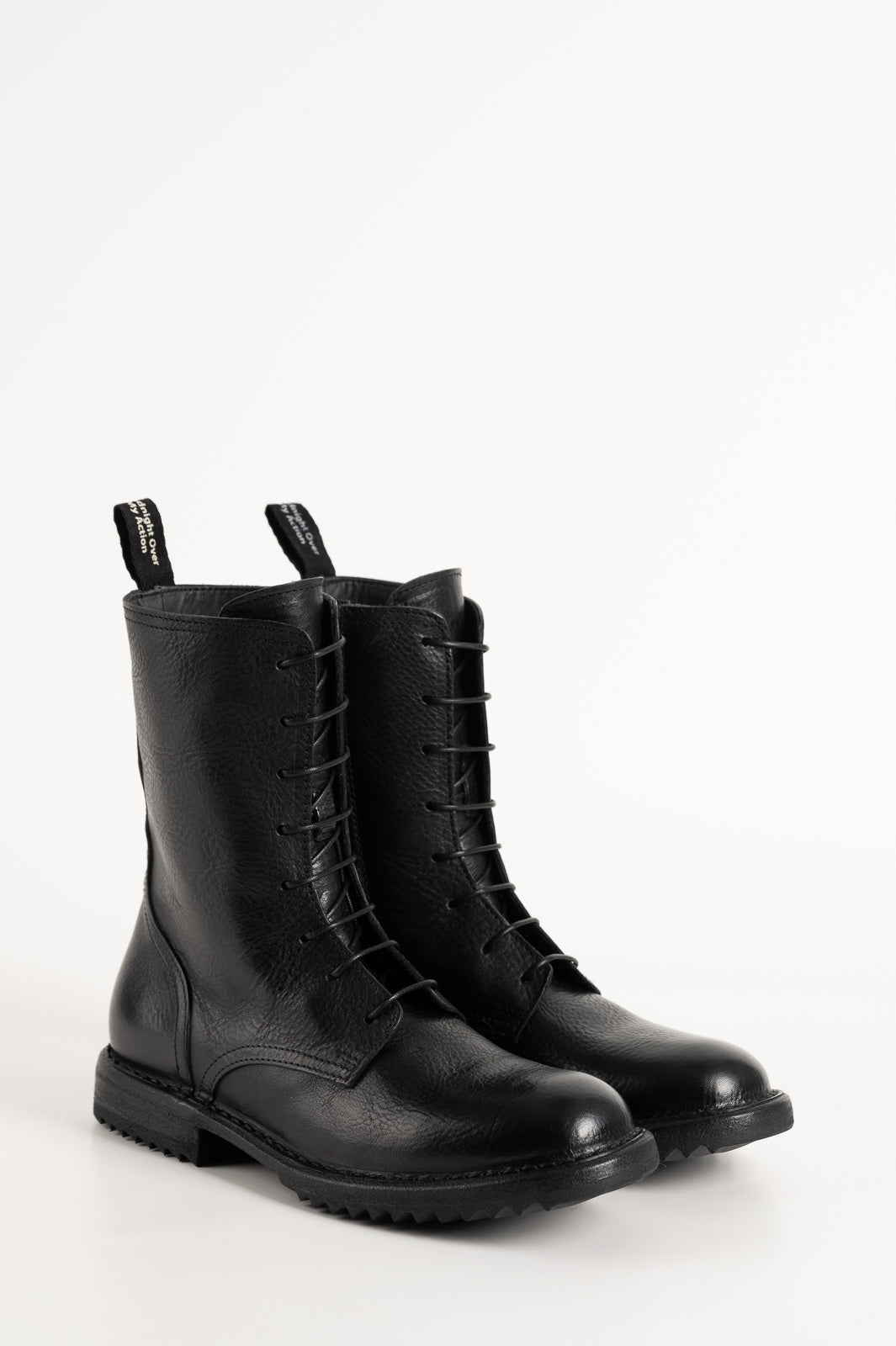Lace-up Boot Kobe | Raw Black Calf Leather