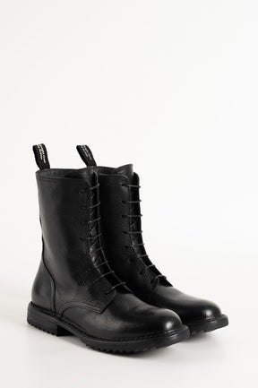 Lace-up Boot Kobe | Raw Black Calf Leather