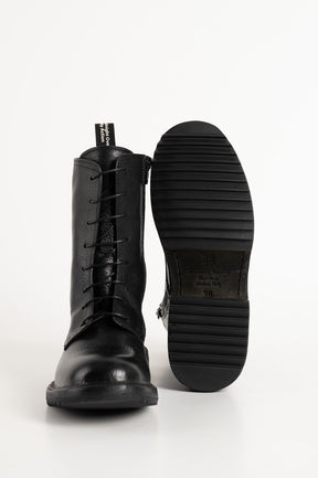 Lace-up Boot Kobe | Raw Black Calf Leather