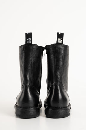 Lace-up Boot Kobe | Raw Black Calf Leather
