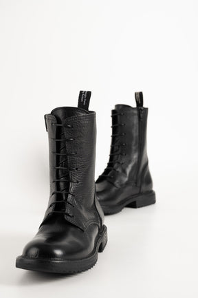 Lace-up Boot Kobe | Raw Black Calf Leather