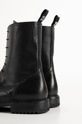 Lace-up Boot Kobe | Raw Black Calf Leather