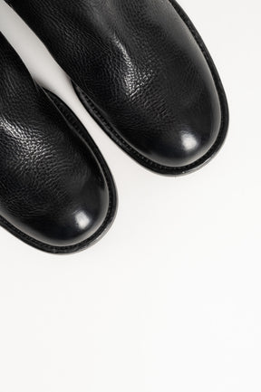 Heeled Boot Arizona | Grained Black Calf Leather