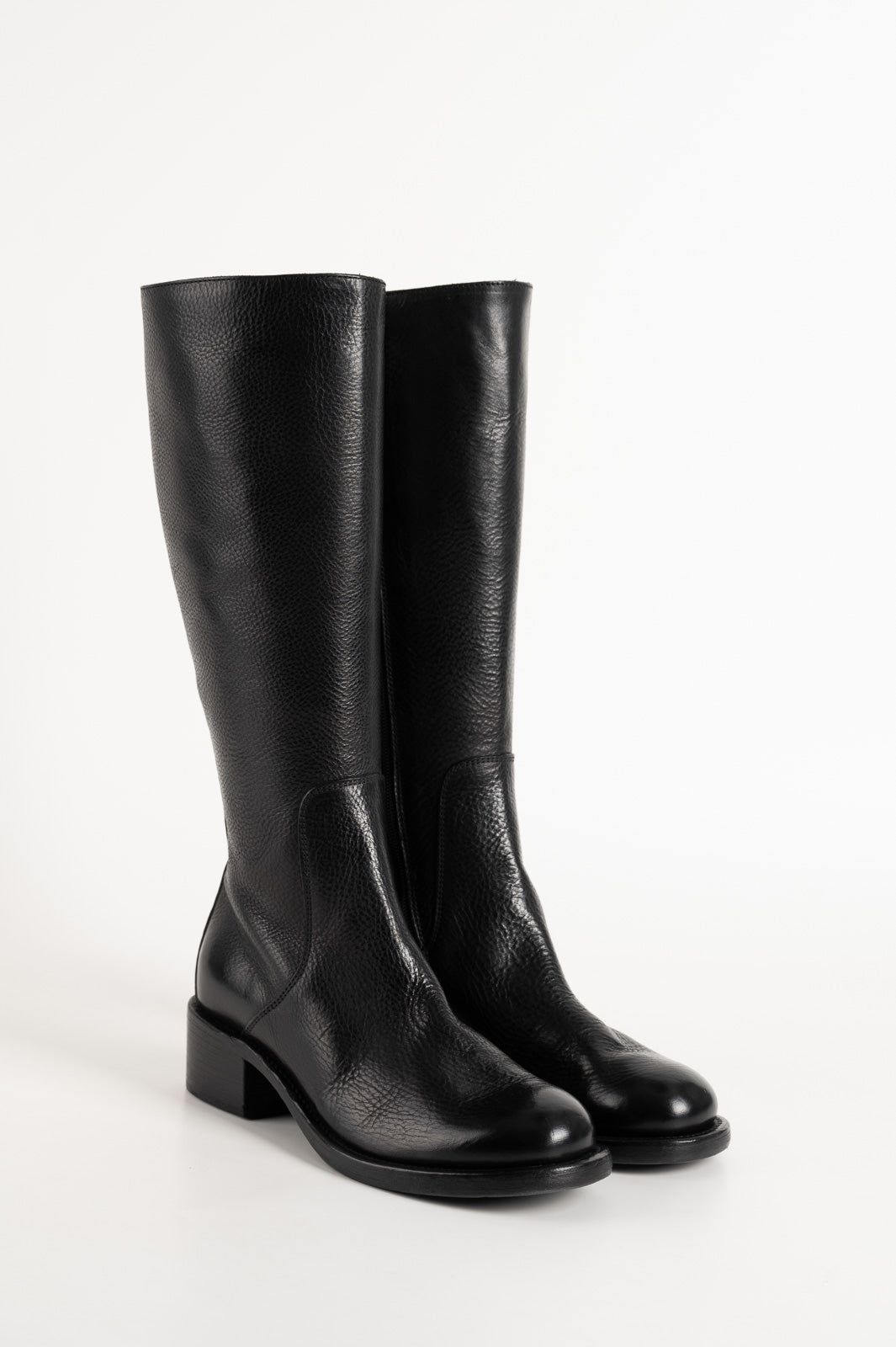 High Boot Arizona | Raw Black Calf Leather