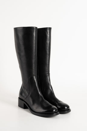 High Boot Arizona | Raw Black Calf Leather