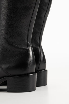 High Boot Arizona | Raw Black Calf Leather